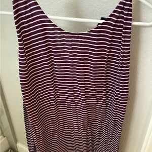Purple and White Striped Tank Top
